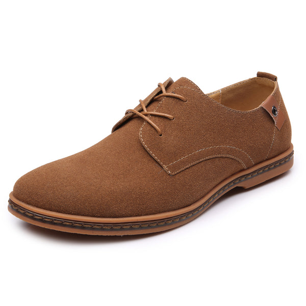 Santimon Men's Nubuck Lightweight Derby Shoes