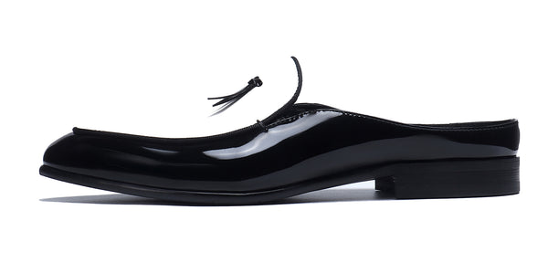 Santimon Men's Open Slip-On Leather Mules