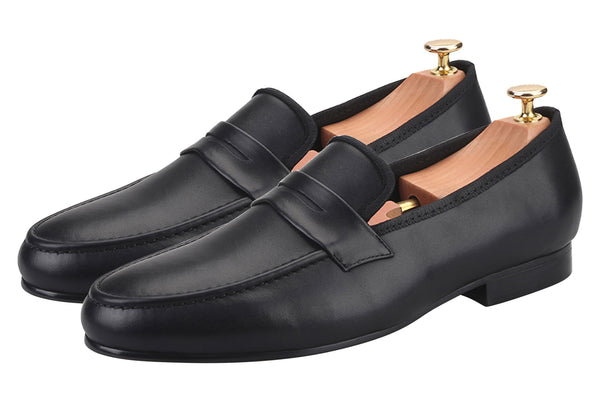 Santimon Men's Penny Loafers Dress Leather Shoes