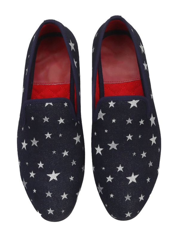 Santimon Men's Pentagram Party Slip On Loafers