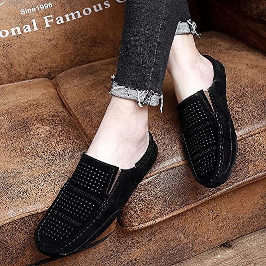 Santimon Men's Perforated Suede Clogs