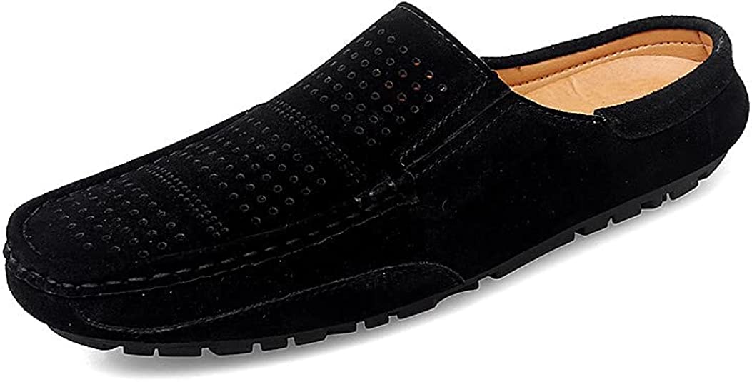 santimon Men's Perforated Suede Clogs