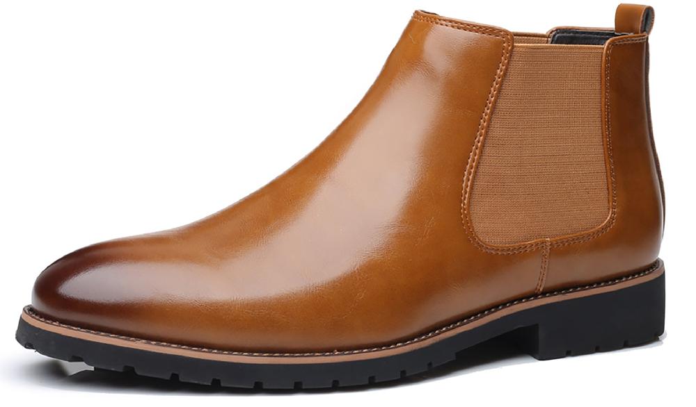 santimon Men's Plain Ankle Chelsea Boots