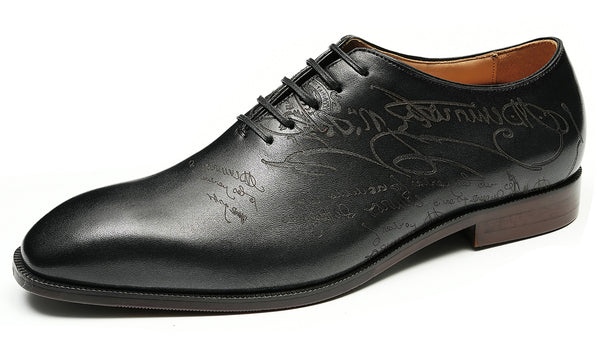 Santimon Men's Plain Toe Arabesque Brogues Oxfords