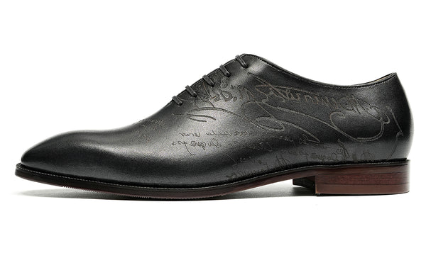 Santimon Men's Plain Toe Arabesque Brogues Oxfords