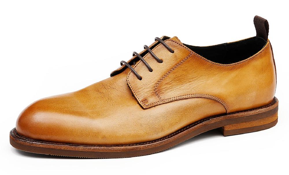 santimon Men's Plain Toe Derby Dress Formal Shoes