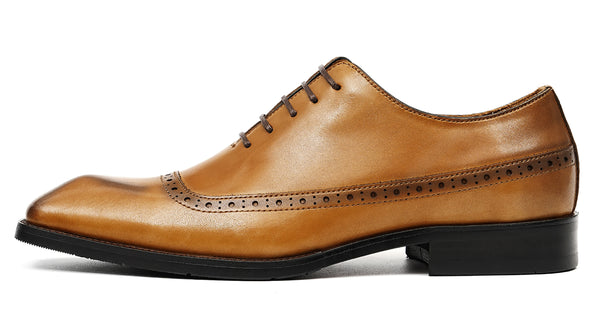 Santimon Men's Plain Toe Dress Brogues Oxfords