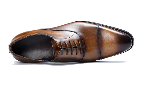 Santimon Men's Plain Toe Lace-up Oxfords