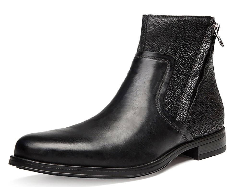 santimon Men's Pointed-Toe Chelsea Boots