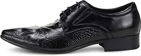 santimon Men's Pointed-Toe Formal Derby Shoes