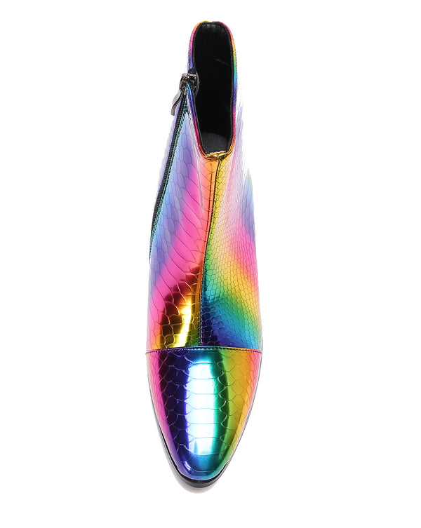 Santimon Men's Pointed Toe Leather Western Boots