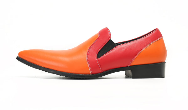 Santimon Men's Pointed Toe Smoking Loafers