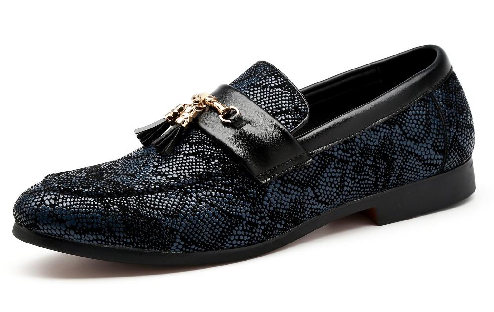 santimon Men's Polka Dots Tassel Loafers