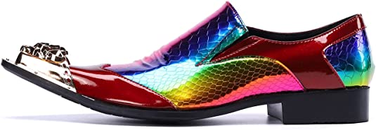 Santimon Men's Rainbow Composite Western Loafers