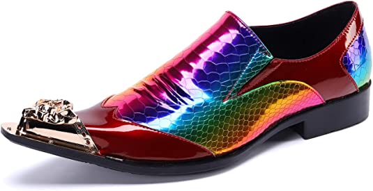 santimon Men's Rainbow Composite Western Loafers