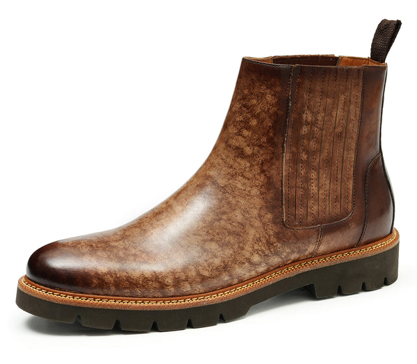 Santimon Men's Retro Fashion Dress Chelsea Boots