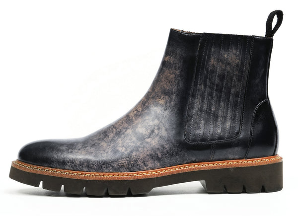 Santimon Men's Retro Fashion Dress Chelsea Boots
