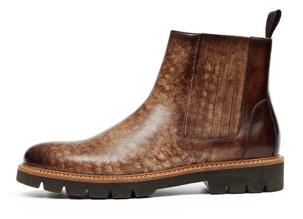 Santimon Men's Retro Fashion Dress Chelsea Boots