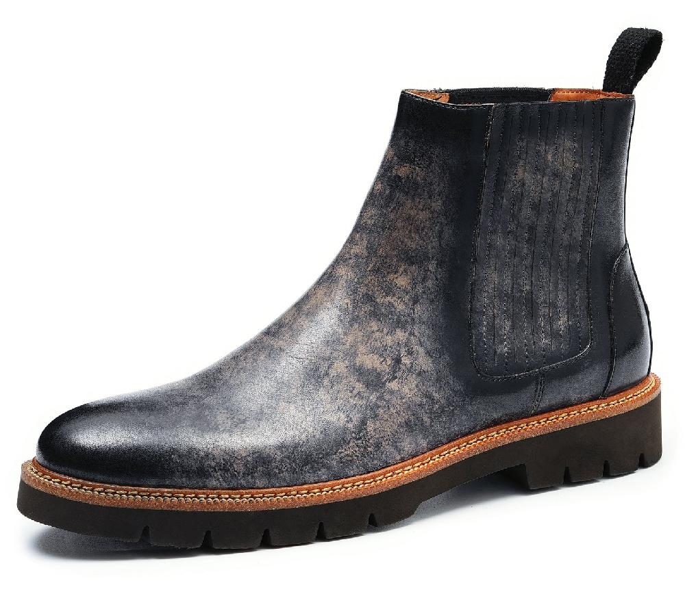 santimon Men's Retro Fashion Dress Chelsea Boots