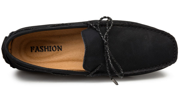 Santimon Men's Sewn Bow Driving Moccasins