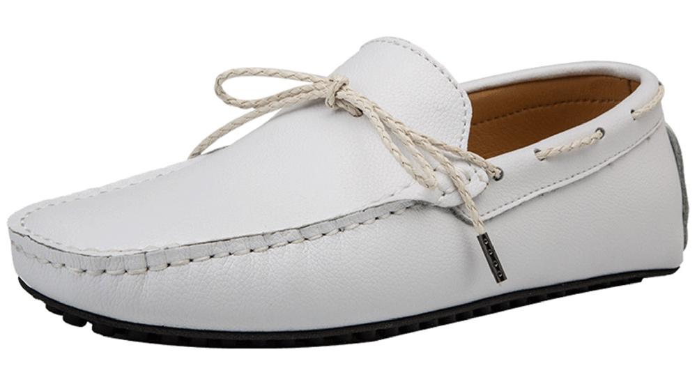 santimon Men's Sewn Bow Driving Moccasins