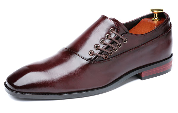 Santimon Men's Side Lace Dress Loafers