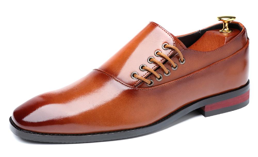 santimon Men's Side Lace Dress Loafers