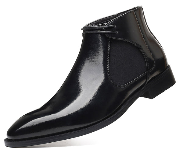 Santimon Men's Sleek Shiny Chelsea Boots