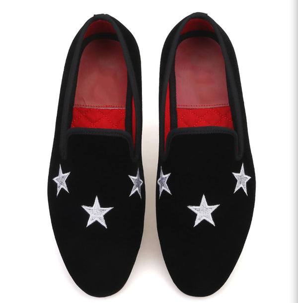 Santimon Men's Slip On Velvet Dress Penny Loafers