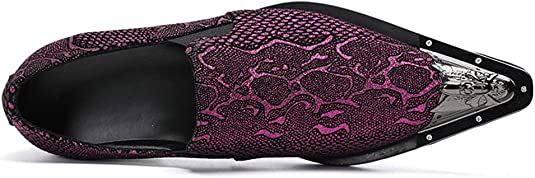 Santimon Men's Snake Printed Western Loafers