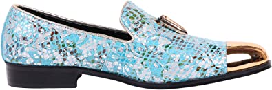Santimon Men's Sparkling Smoking Loafers