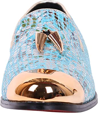 Santimon Men's Sparkling Smoking Loafers