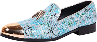 santimon Men's Sparkling Smoking Loafers