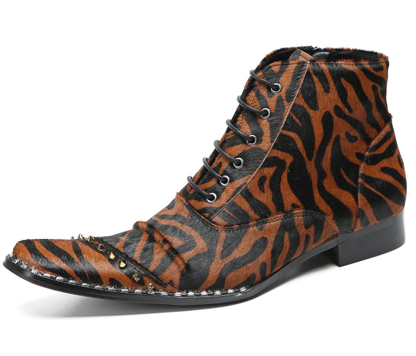 Santimon Men's Studded Casual Western Boots