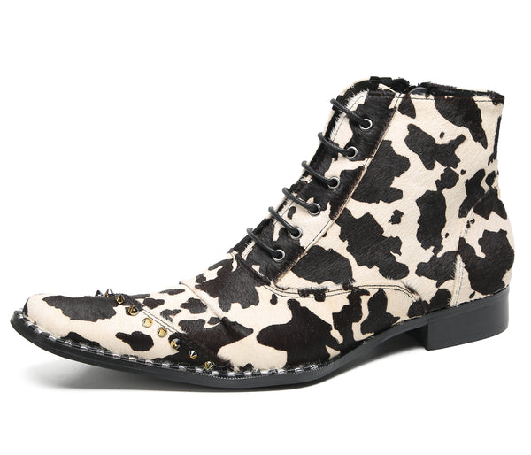 Santimon Men's Studded Casual Western Boots