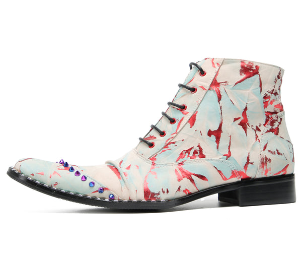 Santimon Men's Studded Casual Western Boots