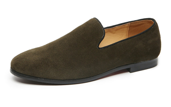 Santimon Men's Suede Casual Plain Loafers