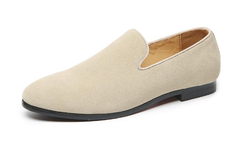 santimon Men's Suede Casual Plain Loafers