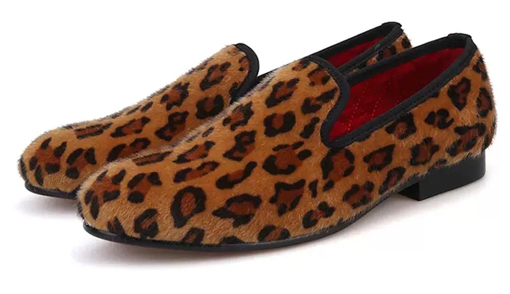 santimon Men's Suede Casual Slip On Penny Loafers