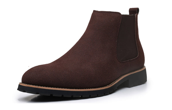 Santimon Men's Suede Chelsea Boots 1 Inch Heel