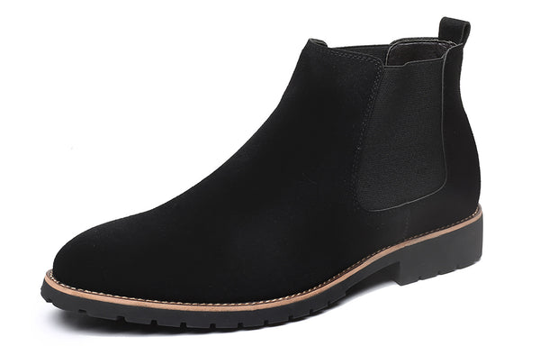 Santimon Men's Suede Chelsea Boots 1 Inch Heel