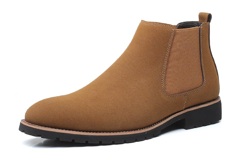 santimon Men's Suede Chelsea Boots 1 Inch Heel