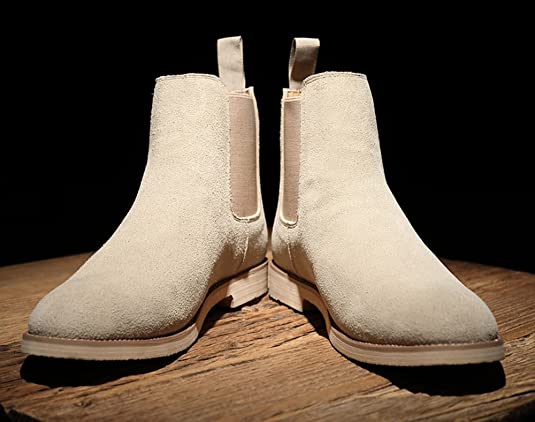 Santimon Men's Suede Chelsea Boots