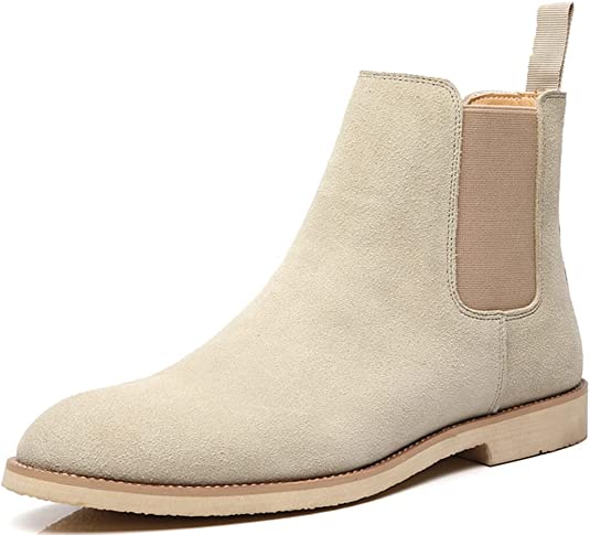 santimon Men's Suede Chelsea Boots