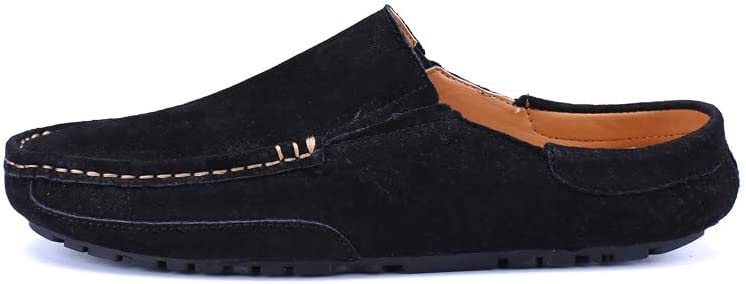 santimon Men's Suede Clogs Slippers Breathable