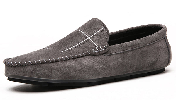 Santimon Men's Suede Cross Driving Moccasins