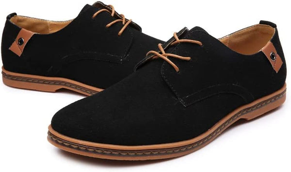 Santimon Men's Suede Derby Casual Lightweight