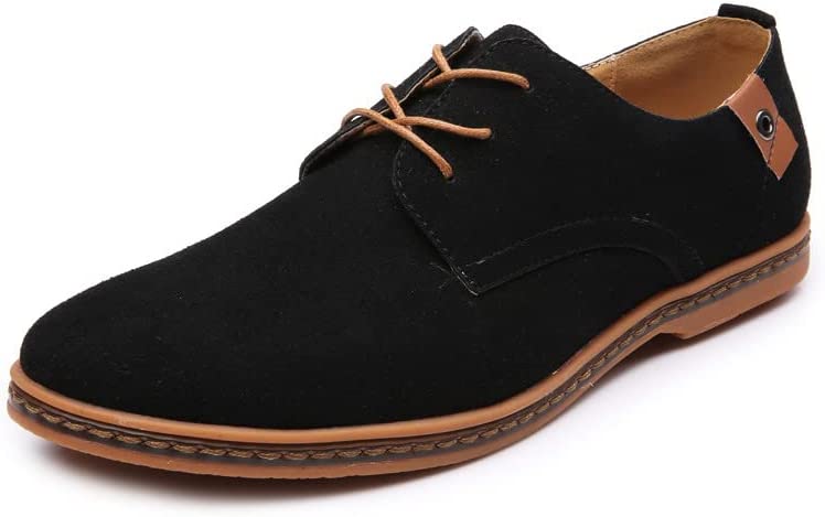 santimon Men's Suede Derby Casual Lightweight