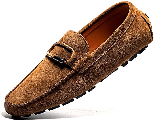 Santimon Men's Suede Driving Moccasins Loafer