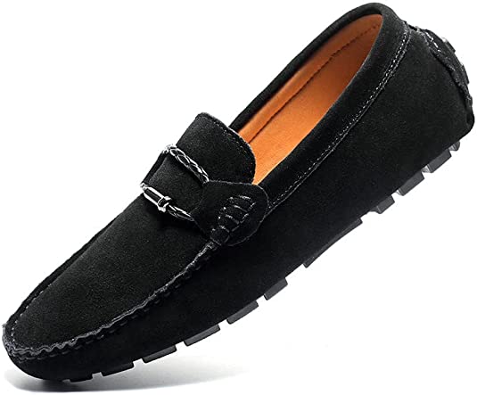 santimon Men's Suede Driving Moccasins Loafer